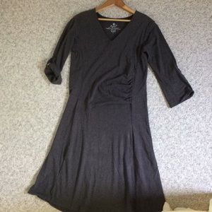 Kuhl faux wrap dress grey size large